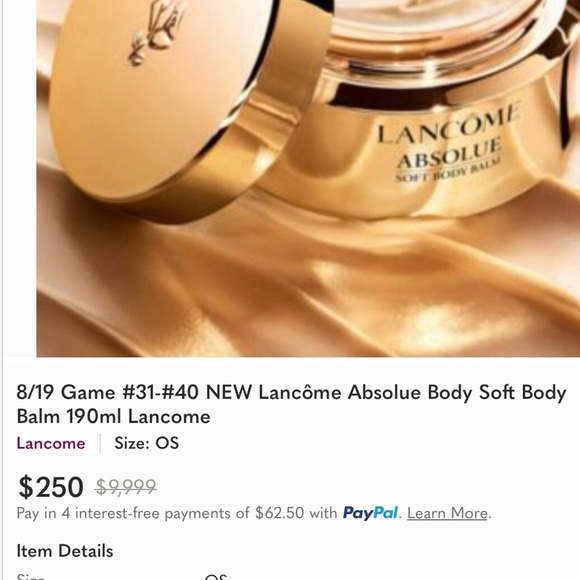 Lancôme Absolue Body Soft Balm - Gold
